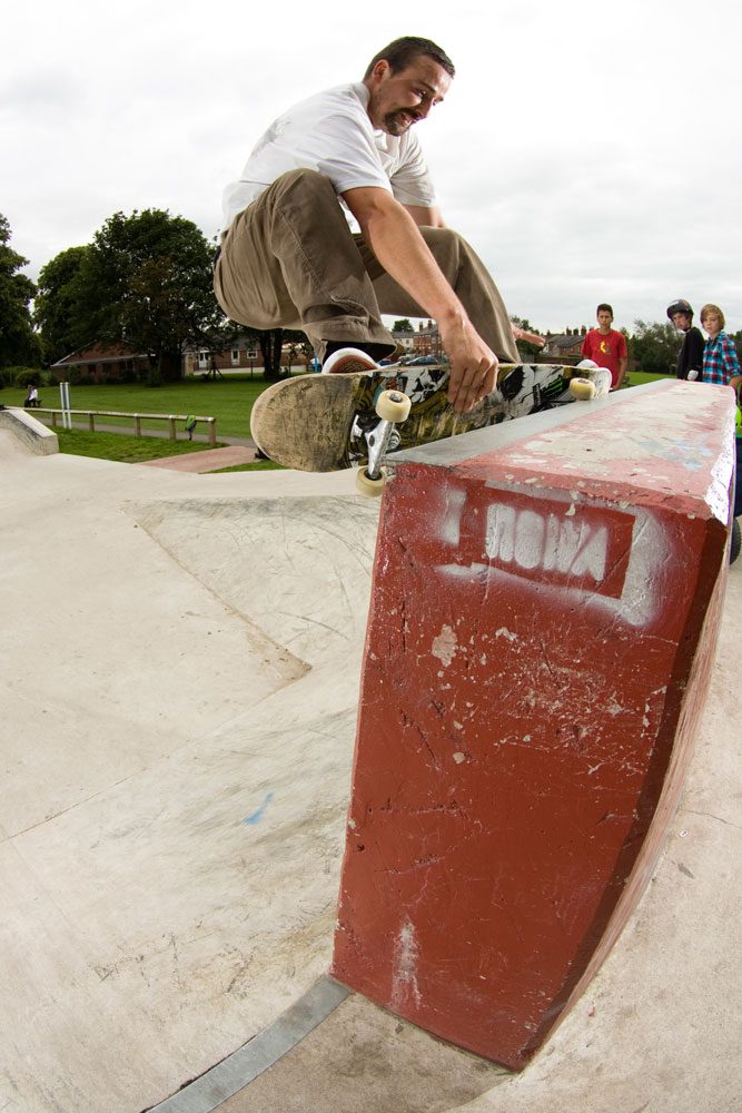 WORK | Geoff with 10 years Teaching skateboarding at Schools in England